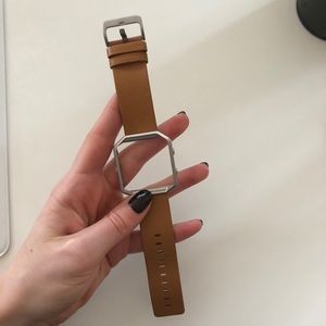 Fitbit Blaze Tan Leather Watch Band
